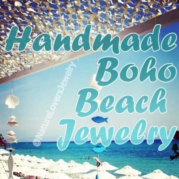 Turquoise & Blue! Sea Sediment Jasper + Genuine Shells + Sea Turtle Bracelet - Picture 5 of 8